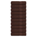 Vidaxl douchehanddoeken frogn 10 st 70x140 cm 360 g m² bruin