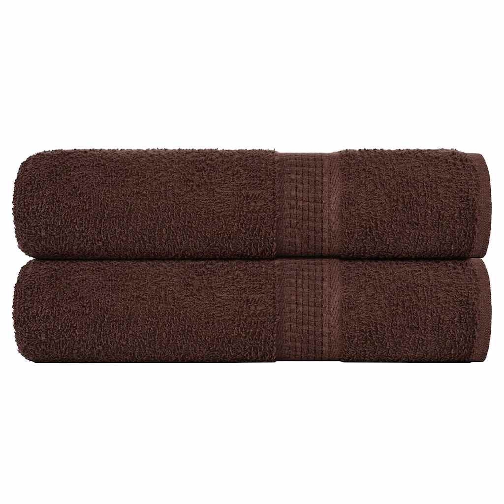 VidaXL Badetücher, 2 Stück, 100 x 150 cm, 360 g/m², 100 % Baumwolle, braun