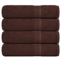 VidaXL Badetücher, 4 Stück, 100 x 150 cm, 360 g/m², 100 % Baumwolle, braun