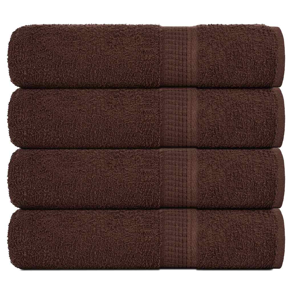 VidaXL Badetücher, 4 Stück, 100 x 150 cm, 360 g/m², 100 % Baumwolle, braun