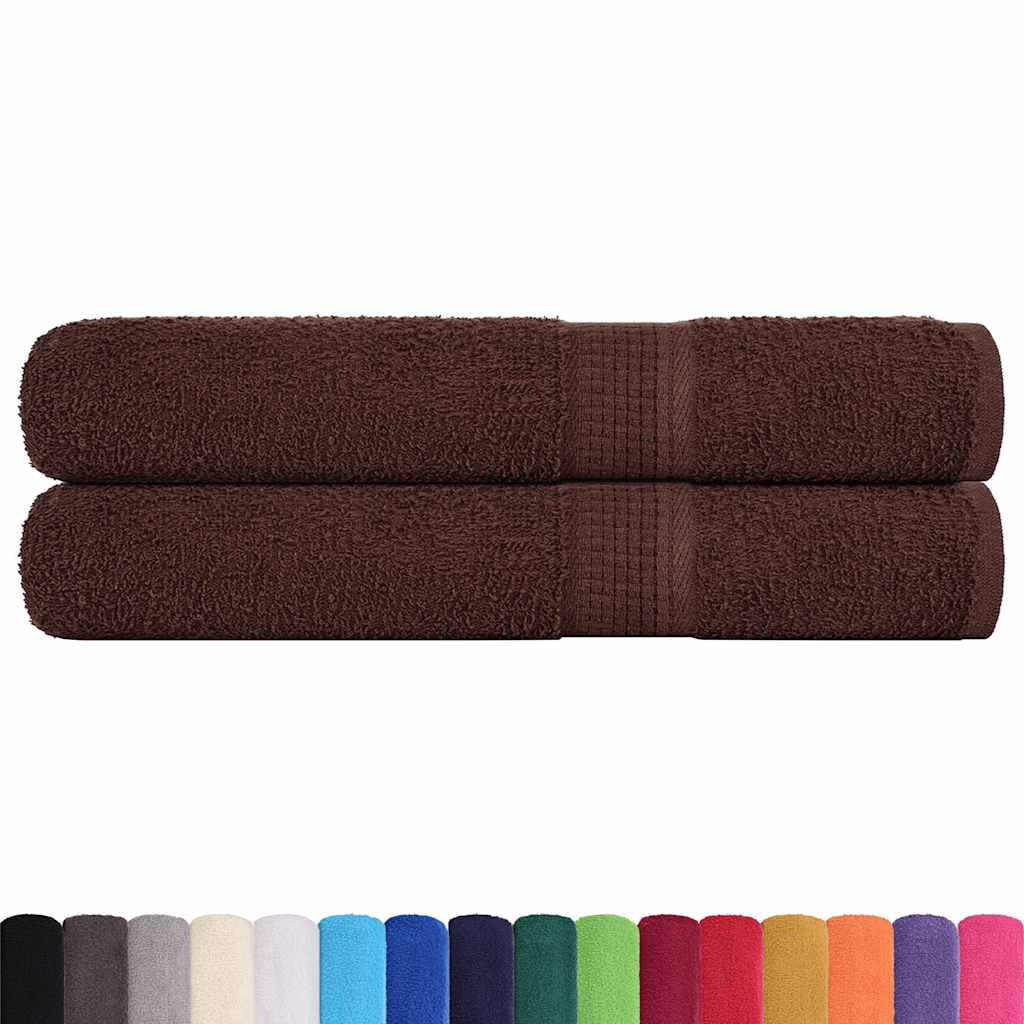Vidaxl saunahanddoeken frogn 2 st 80x200 cm 360 g m² bruin