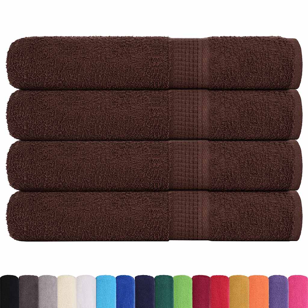 VidaXL Saunatücher, 4 Stück, 80 x 200 cm, 360 g/m², 100 % Baumwolle, Braun