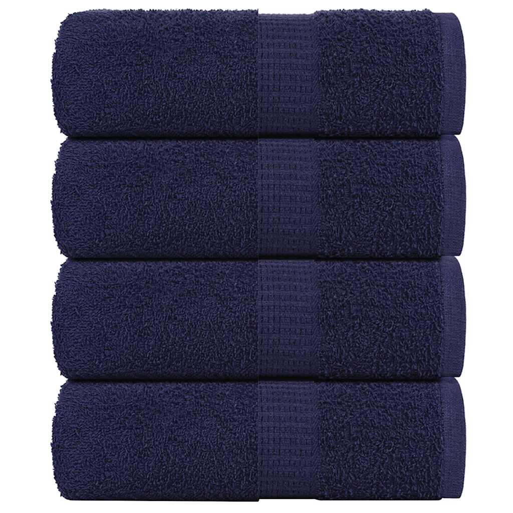 Vidaxl washandjes frogn 4 st 30x30 cm 360 g m² marineblauw