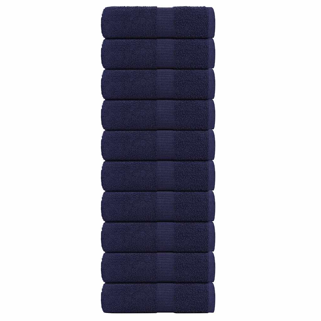 VidaXL Seifentücher, 10 Stück, 30 x 30 cm, 360 g/m², 100 % Baumwolle, marineblau