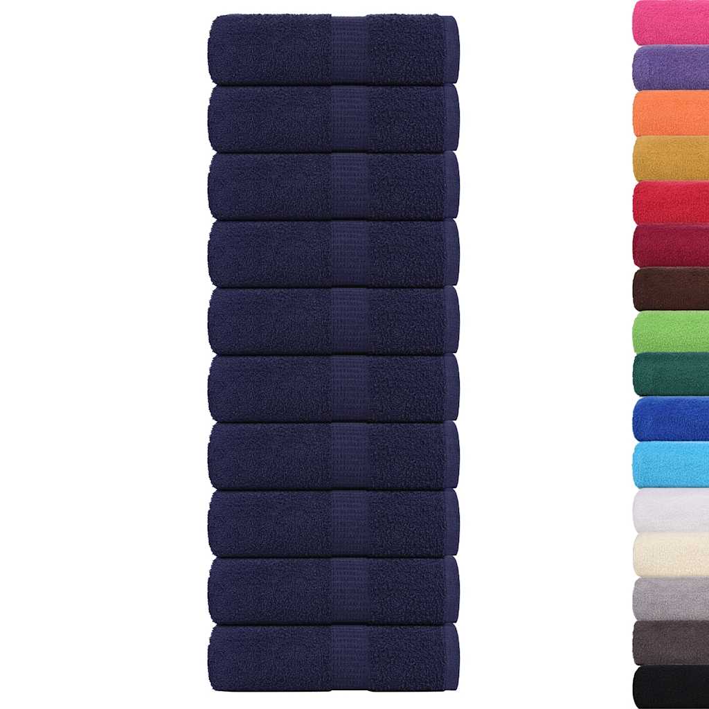 VidaXL Seifentücher, 10 Stück, 30 x 30 cm, 360 g/m², 100 % Baumwolle, marineblau