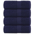 VidaXL Gästetücher, 4 Stück, 30 x 50 cm, 360 g/m², 100 % Baumwolle, marineblau