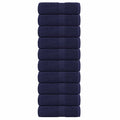 VidaXL Gästetücher, 10 Stück, 30 x 50 cm, 360 g/m², 100 % Baumwolle, marineblau