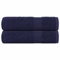 Vidaxl badhanddoeken frogn 2 st 100x150 cm 360 g m² marineblauw