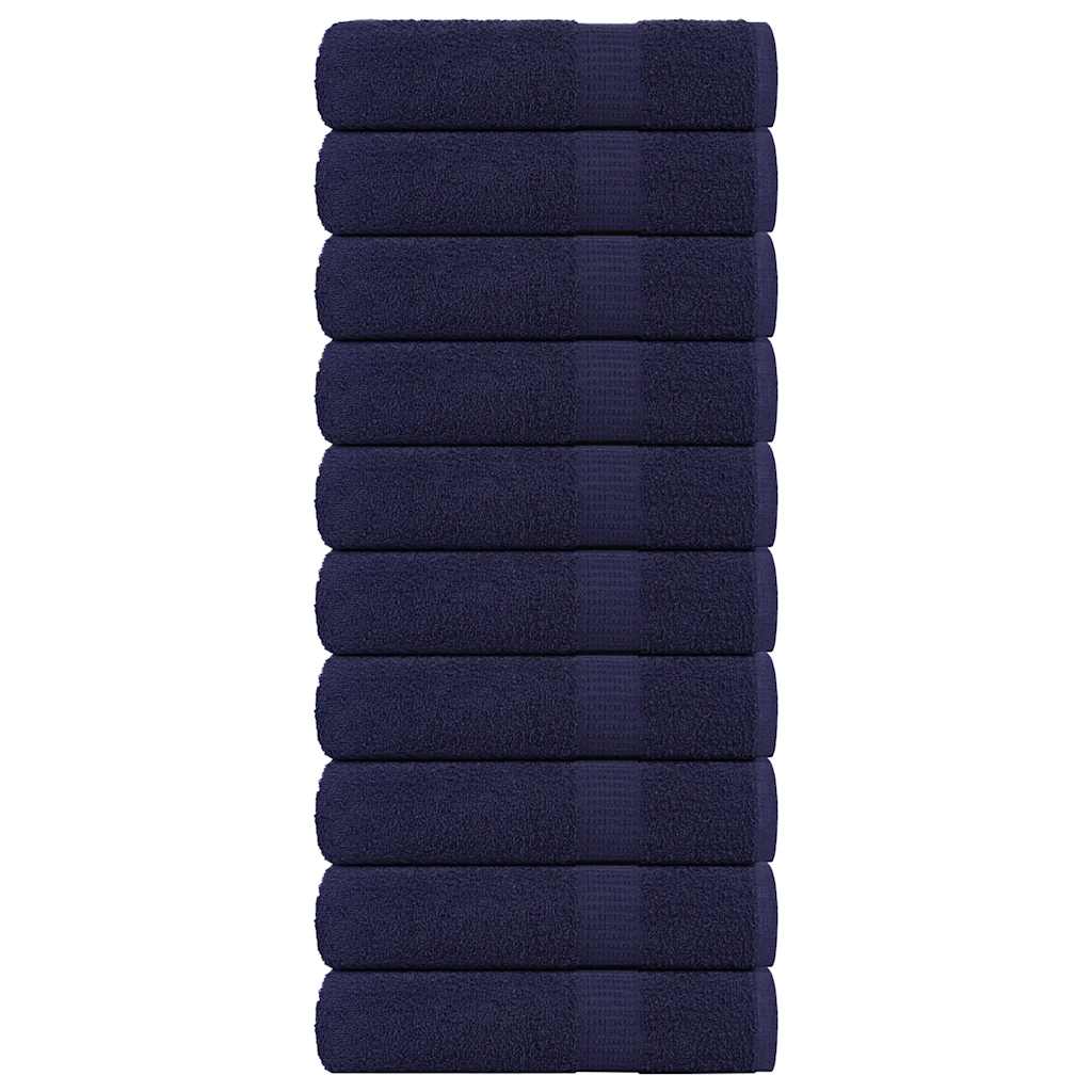 Vidaxxl Badetücher 10 Stück 100x150 cm 360 g m² 100 % Baumwollemarineblau