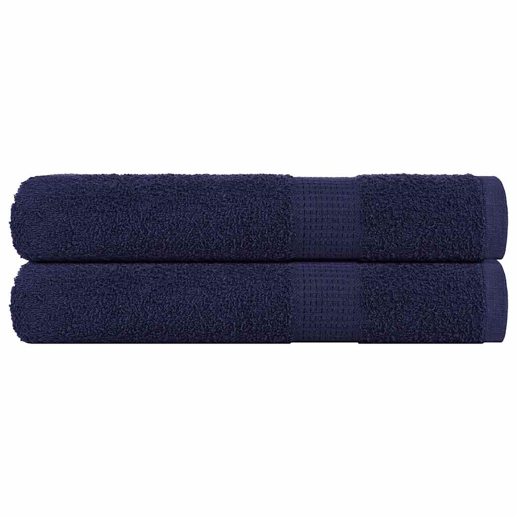 VidaXL Saunatücher, 2 Stück, 80 x 200 cm, 360 g/m², 100 % Baumwolle, marineblau