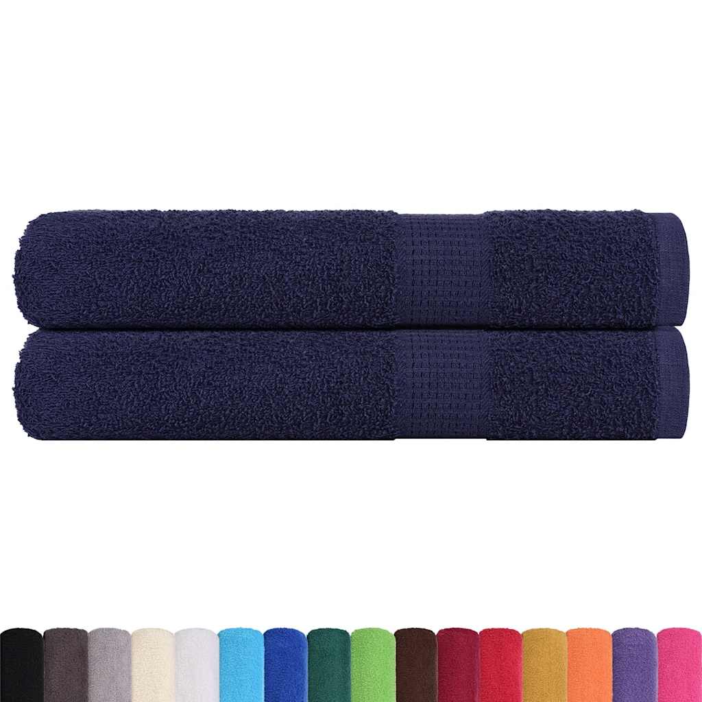 VidaXL Saunatücher, 2 Stück, 80 x 200 cm, 360 g/m², 100 % Baumwolle, marineblau