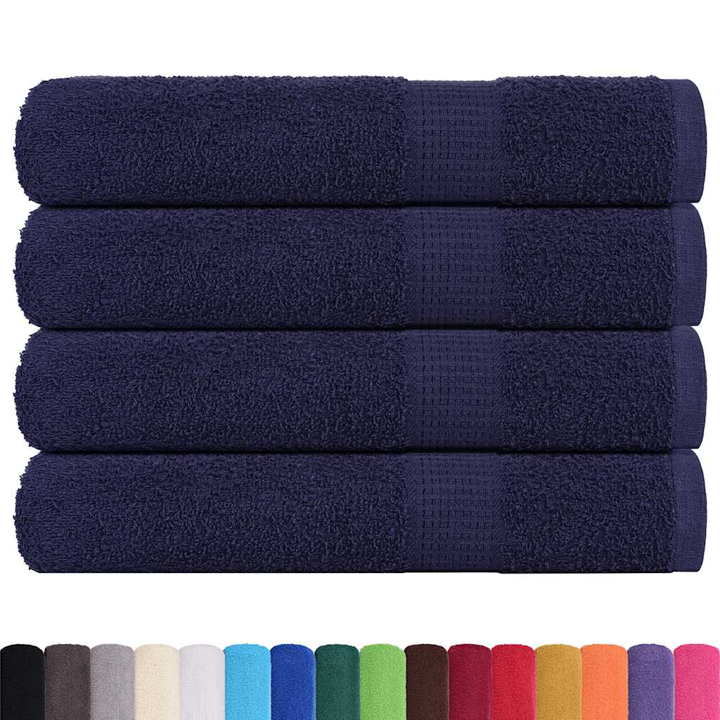 Vidaxl saunahanddoeken frogn 4 st 80x200 cm 360 g m² marineblauw