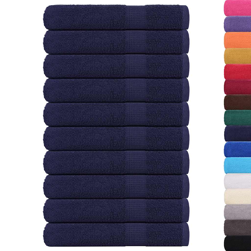 Vidaxl saunahanddoeken frogn 10 st 80x200 cm 360 g m² marineblauw