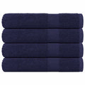 Vidaxl handdoeken frogn 4 st 100x200 cm 360 g m² marineblauw