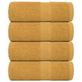 Vidaxl washandjes frogn 4 st 30x30 cm 360 g m² goud