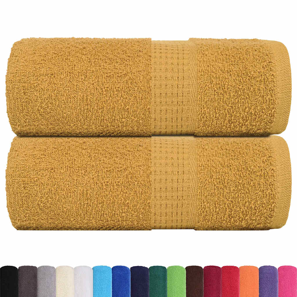 Vidaxl gastendoekjes frogn 2 st 30x50 cm 360 g m² goud