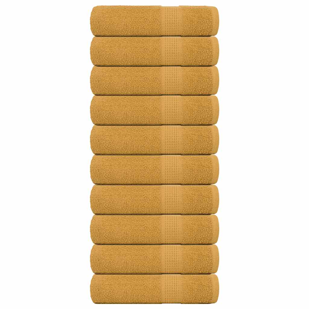Vidaxl handdoeken frogn 10 st 50x100 cm 360 g m² goud