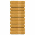 Vidaxl handdoeken frogn 10 st 50x100 cm 360 g m² goud