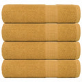 VidaXL Duschtücher, 4 Stück, 70 x 140 cm, 360 g/m², 100 % Baumwolle, Gold