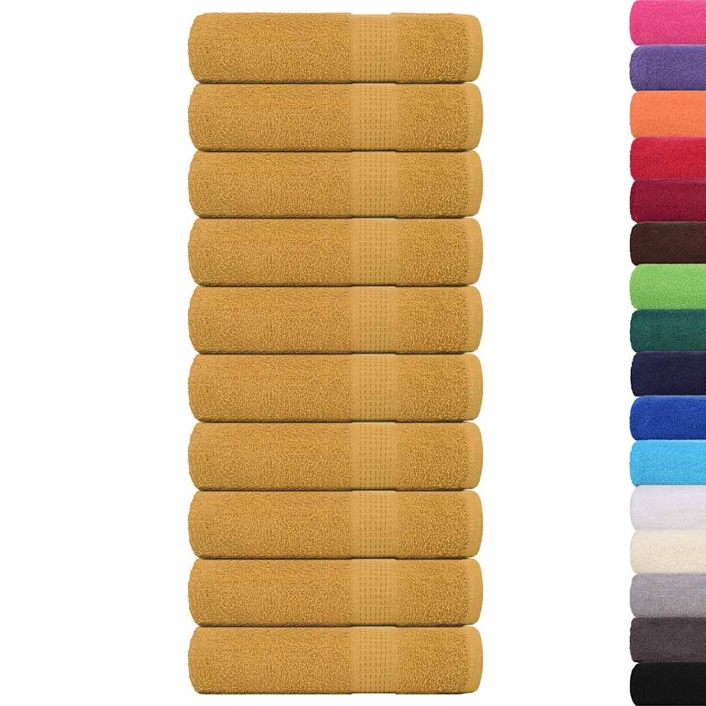 Vidaxl douchehanddoeken frogn 10 st 70x140 cm 360 g m² goud