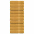 Vidaxl badhanddoeken frogn 10 st 100x150 cm 360 g m² goud