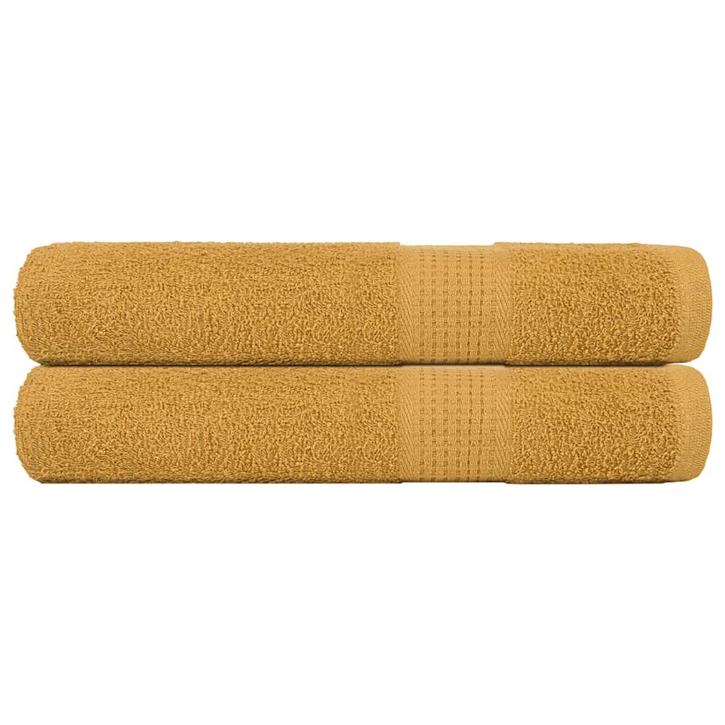 Vidaxl saunahanddoeken frogn 2 st 80x200 cm 360 g m² goud