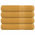 Vidaxl saunahanddoeken frogn 4 st 80x200 cm 360 g m² goud