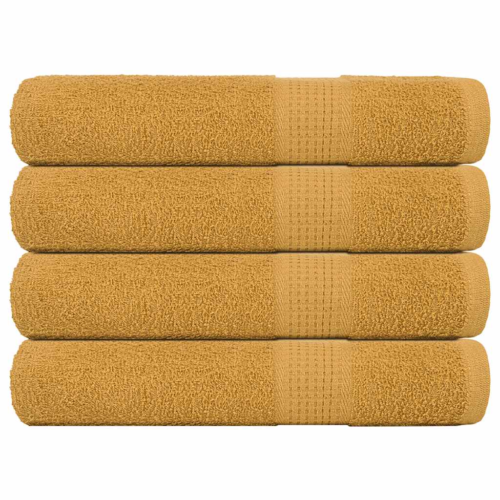 VidaXL Saunatücher, 4 Stück, 80 x 200 cm, 360 g/m², 100 % Baumwolle, Gold