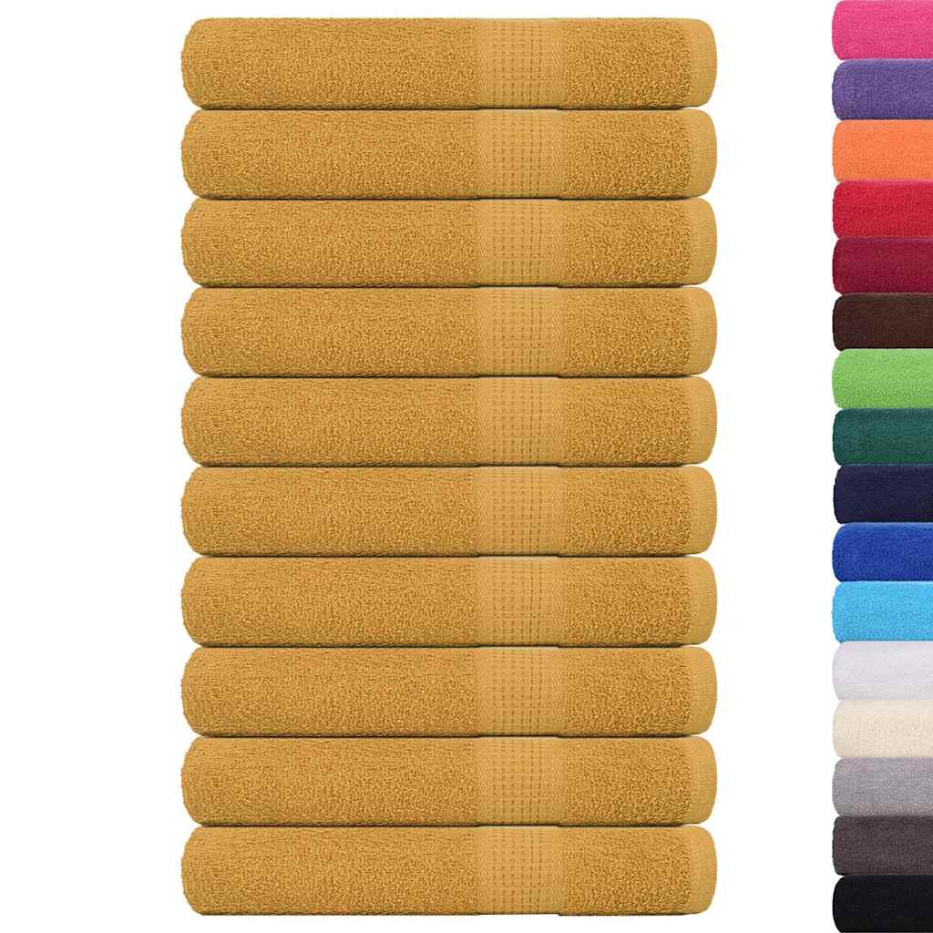 Vidaxl saunahanddoeken frogn 10 st 80x200 cm 360 g m² goud