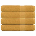 Vidaxl handdoeken frogn 4 st 100x200 cm 360 g m² goud
