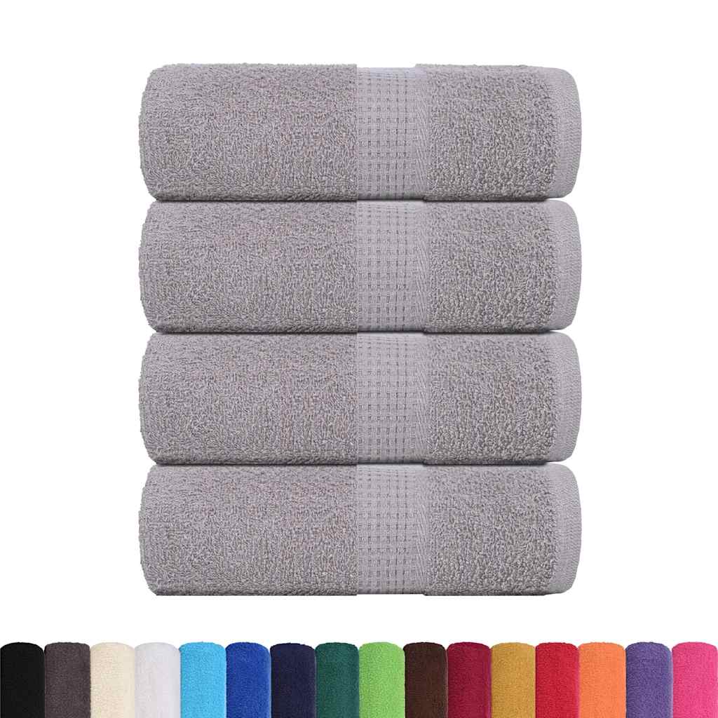 Vidaxl washandjes frogn 4 st 30x30 cm 360 g m² grijs
