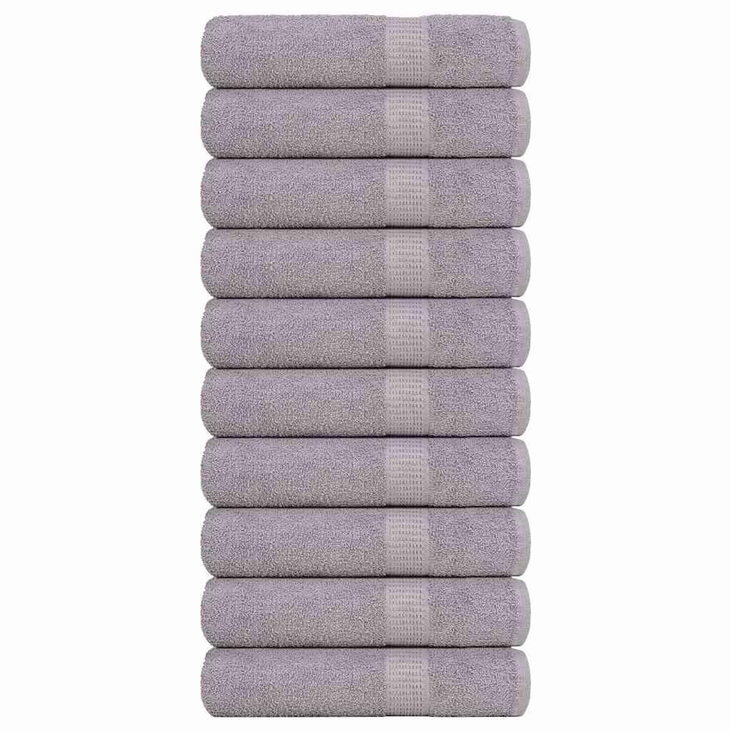 Vidaxxl Badetücher 10 ST 100x150 cm 360 g m² 100 % Baumwollgrau