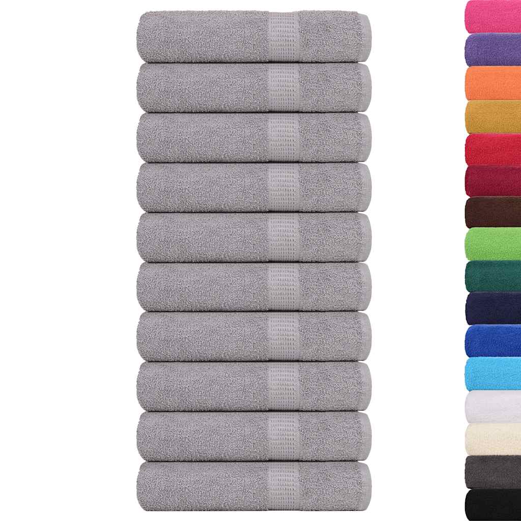 Vidaxxl Badetücher 10 ST 100x150 cm 360 g m² 100 % Baumwollgrau