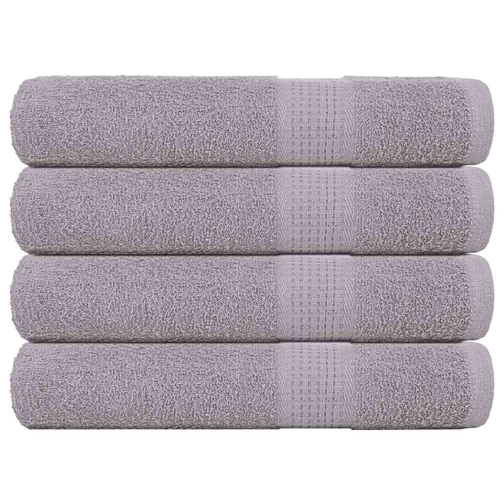 VidaXL Saunatücher, 4 Stück, 80 x 200 cm, 360 g/m², 100 % Baumwolle, Grau