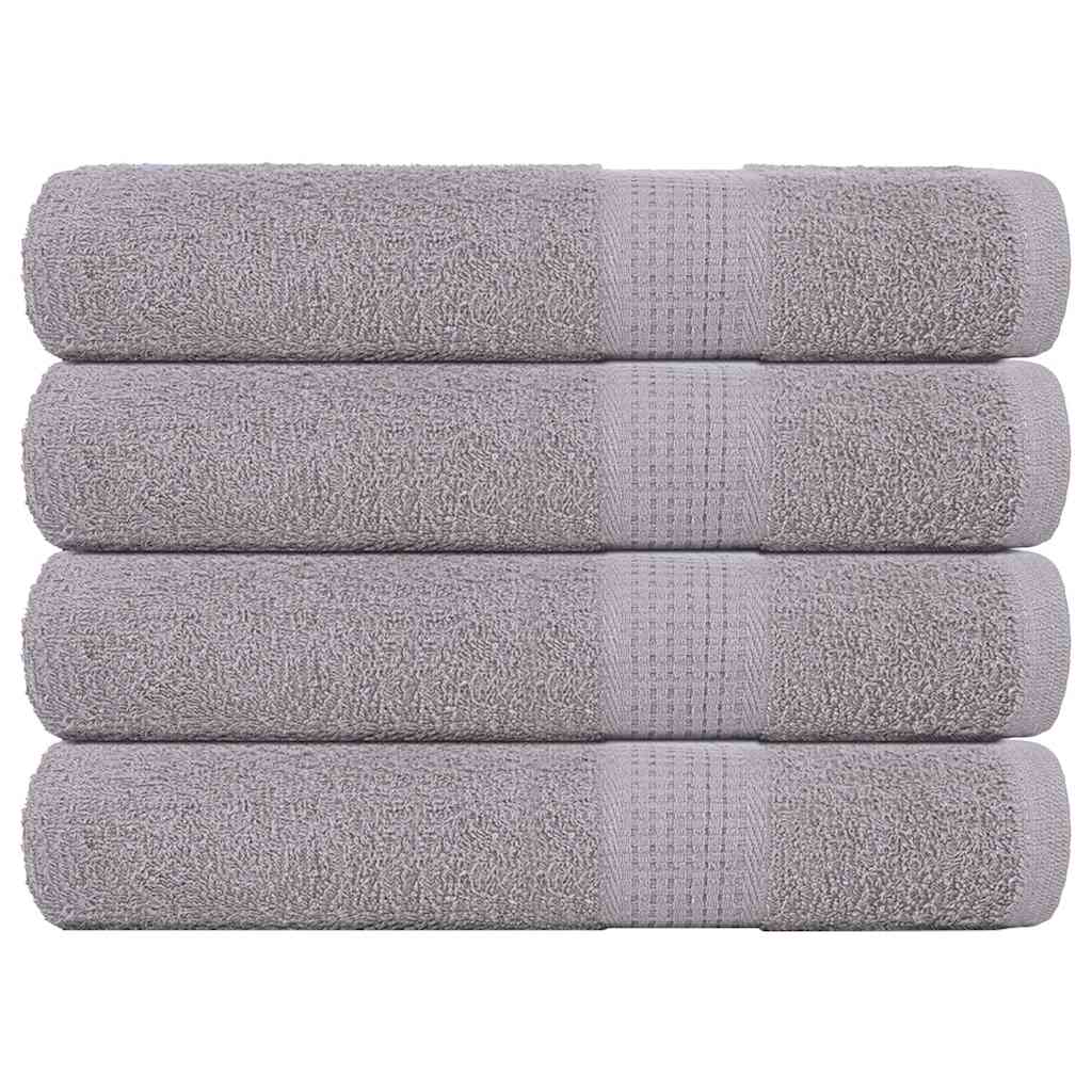 Vidaxl handdoeken frogn 4 st 100x200 cm 360 g m² grijs