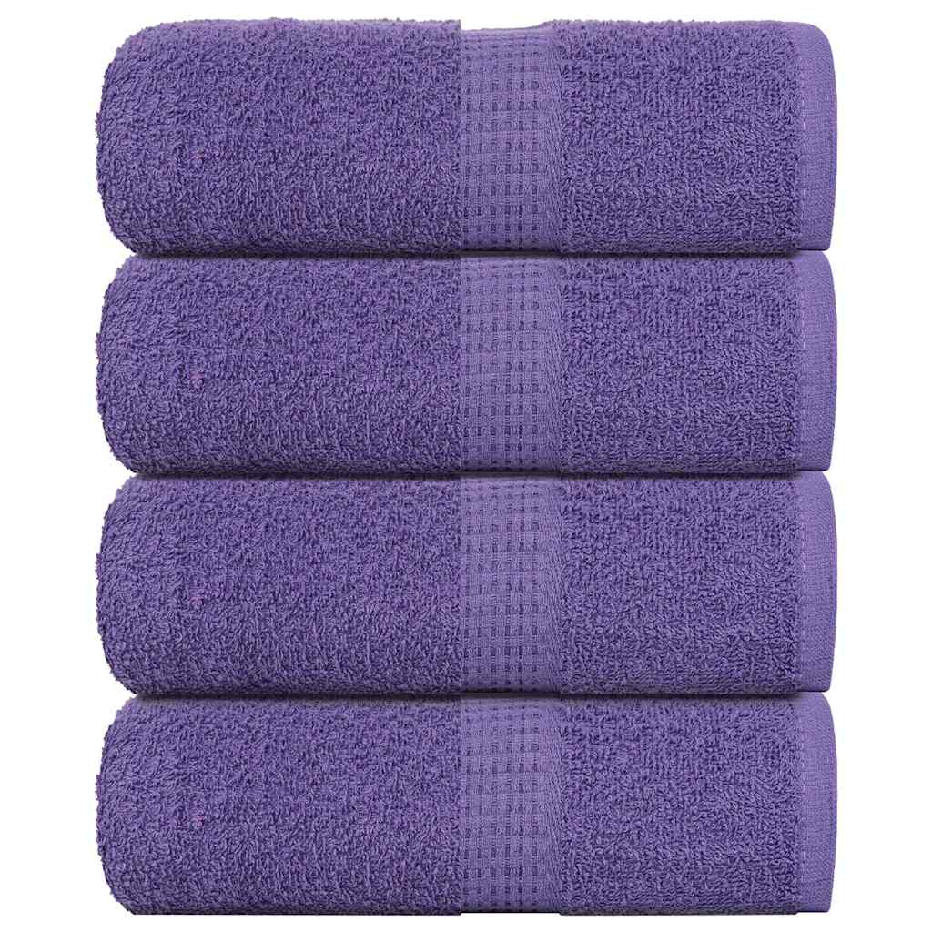 Vidaxl washandjes frogn 4 st 30x30 cm 360 g m² paars