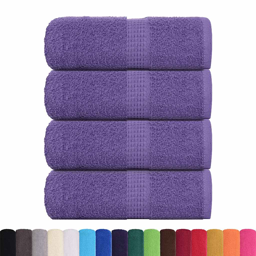 VidaXL Seifentücher, 4 Stück, 30 x 30 cm, 360 g/m², 100 % Baumwolle, Lila