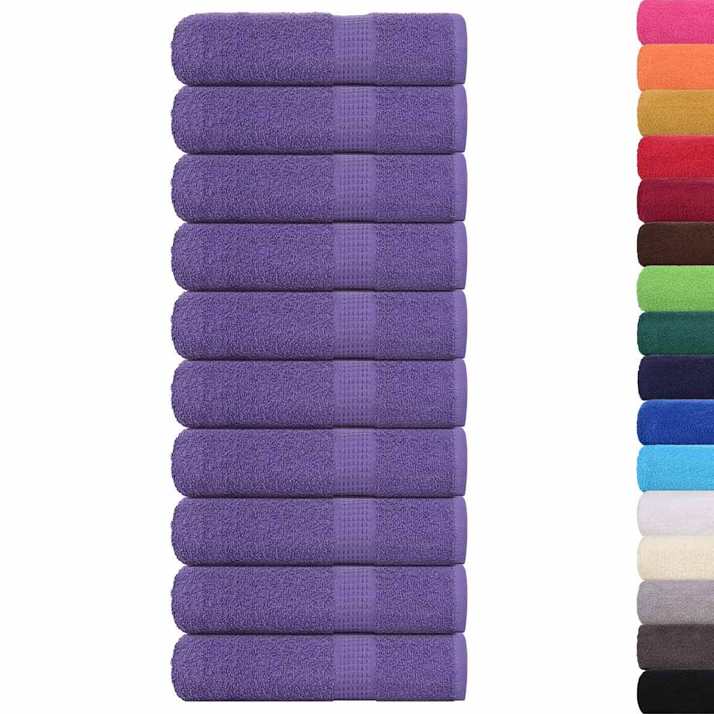 VidaXL Duschtücher, 10 Stück, 70 x 140 cm, 360 g/m², 100 % Baumwolle, Lila