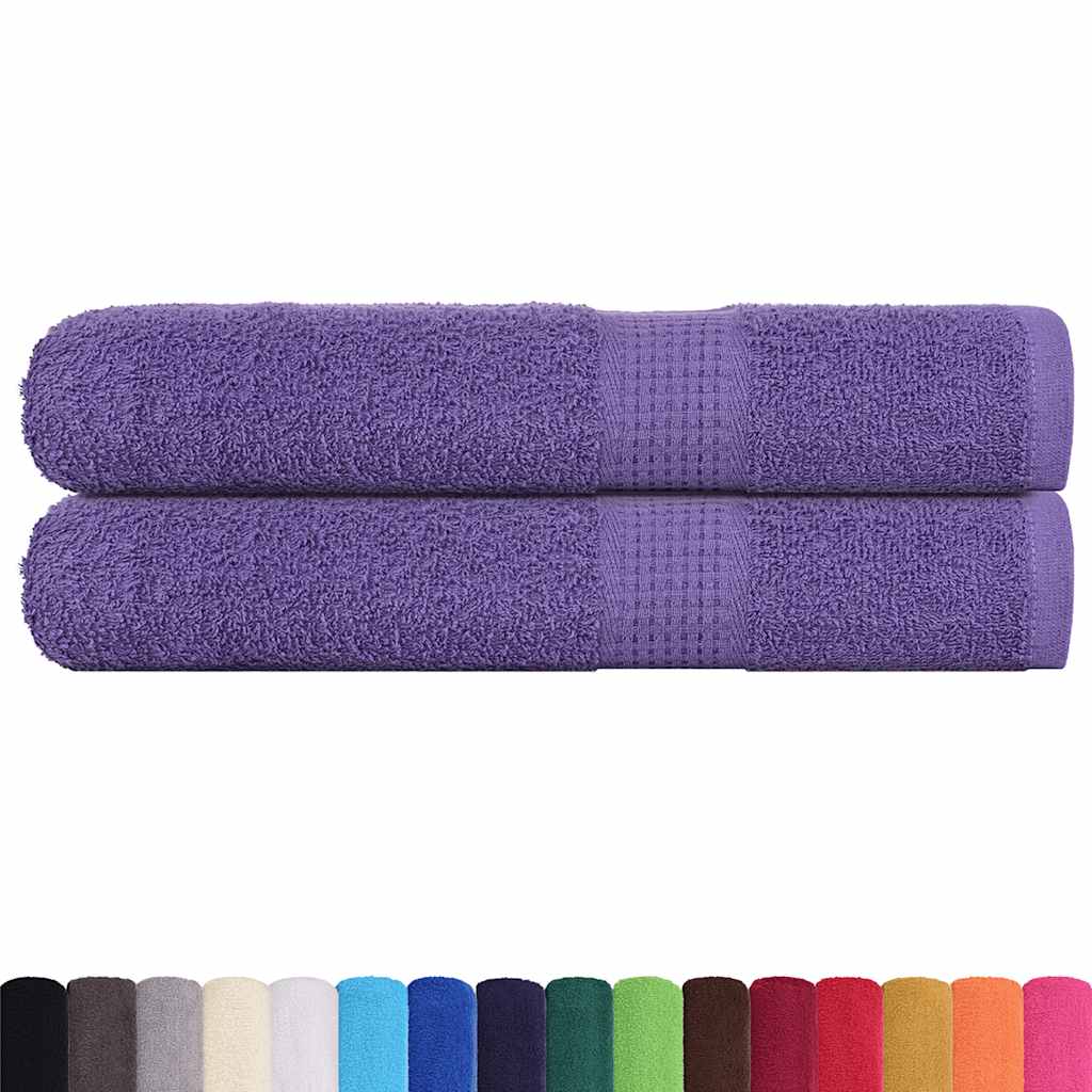 VidaXL Saunatücher, 2 Stück, 80 x 200 cm, 360 g/m², 100 % Baumwolle, lila