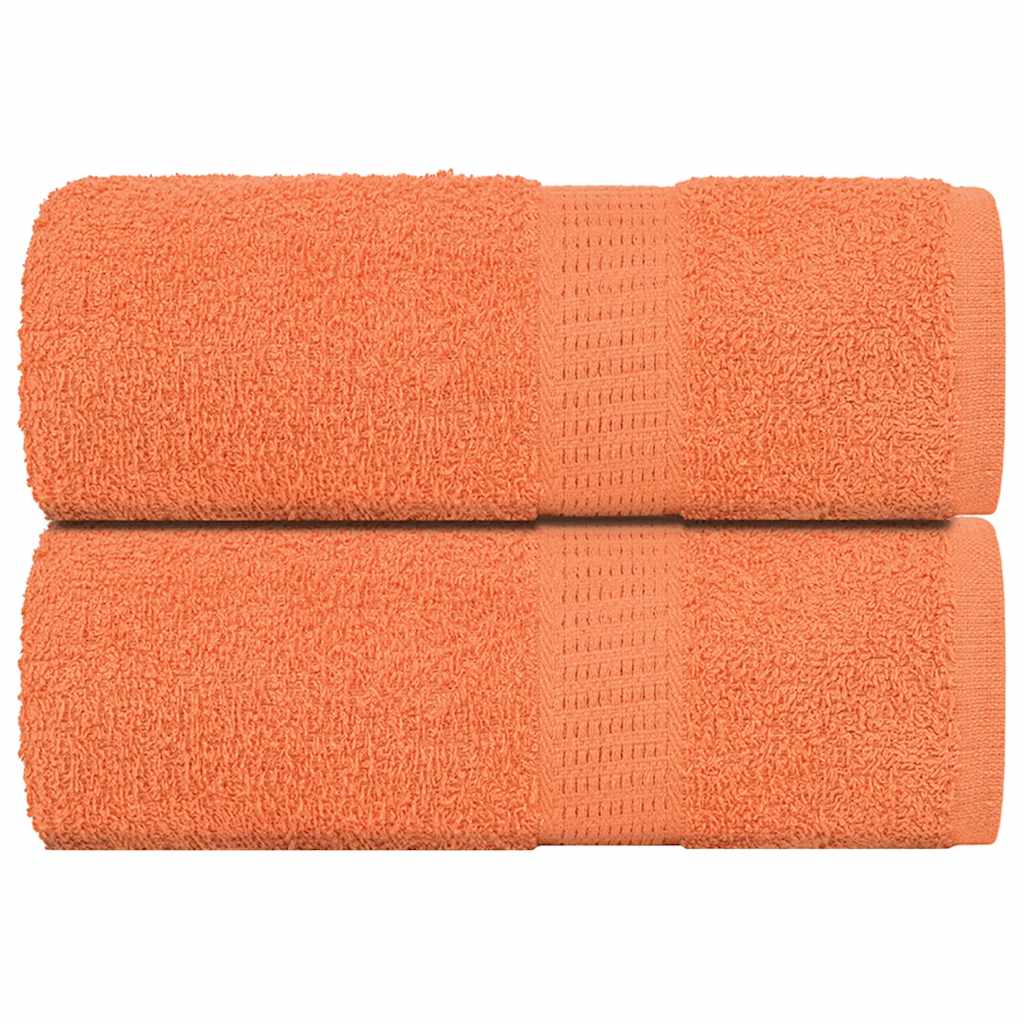 VidaXL Gästetücher, 2 Stück, 30 x 50 cm, 360 g/m², 100 % Baumwolle, Orange