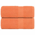 VidaXL Gästetücher, 2 Stück, 30 x 50 cm, 360 g/m², 100 % Baumwolle, Orange