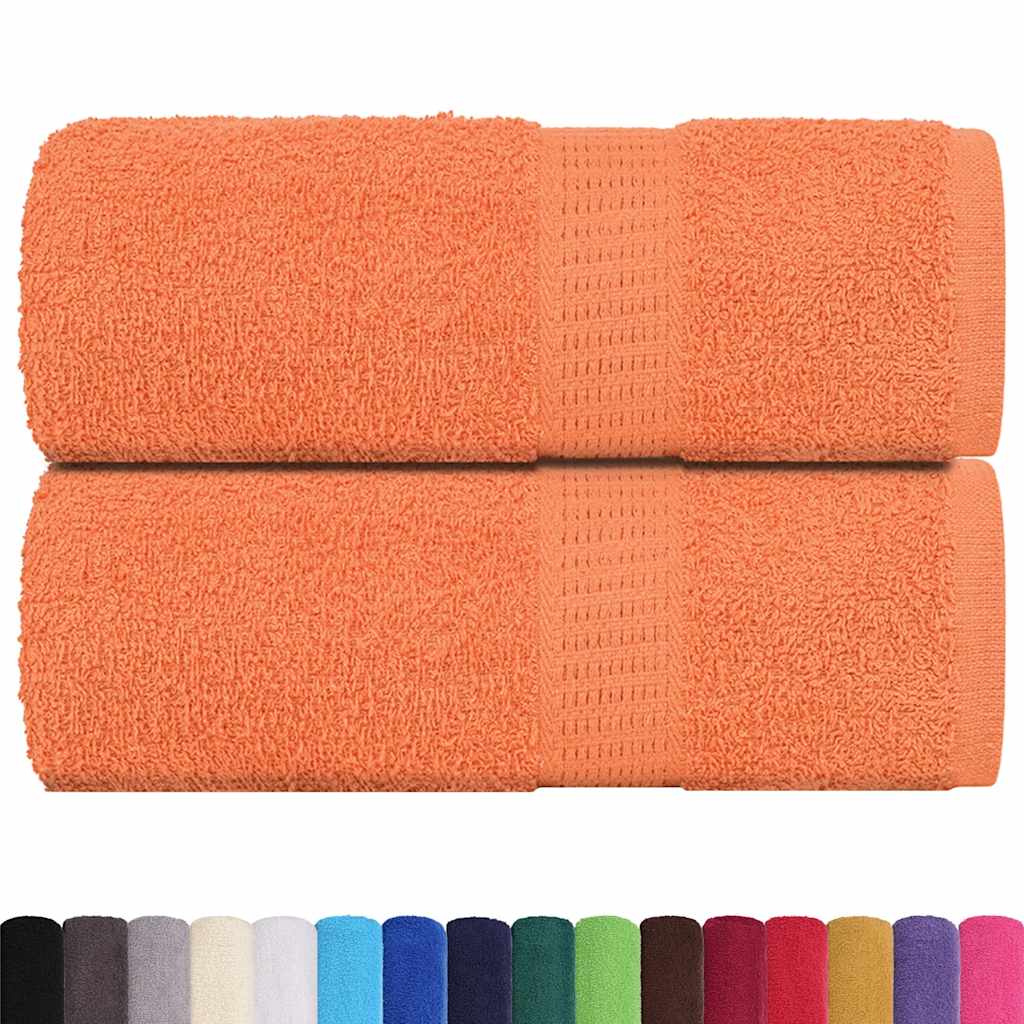 VidaXL Gästetücher, 2 Stück, 30 x 50 cm, 360 g/m², 100 % Baumwolle, Orange