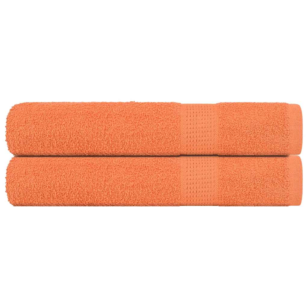 VidaXL Saunatücher, 2 Stück, 80 x 200 cm, 360 g/m², 100 % Baumwolle, Orange