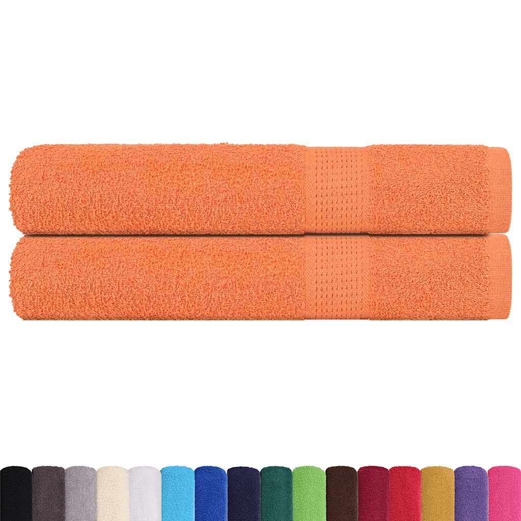 VidaXL Saunatücher, 2 Stück, 80 x 200 cm, 360 g/m², 100 % Baumwolle, Orange