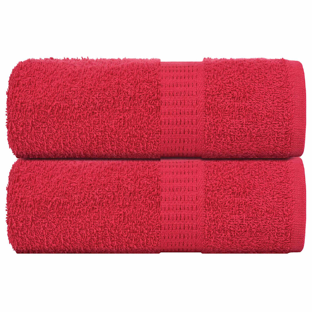 VidaXL Seifentücher, 2 Stück, 30 x 30 cm, 360 g/m², 100 % Baumwolle, Rot