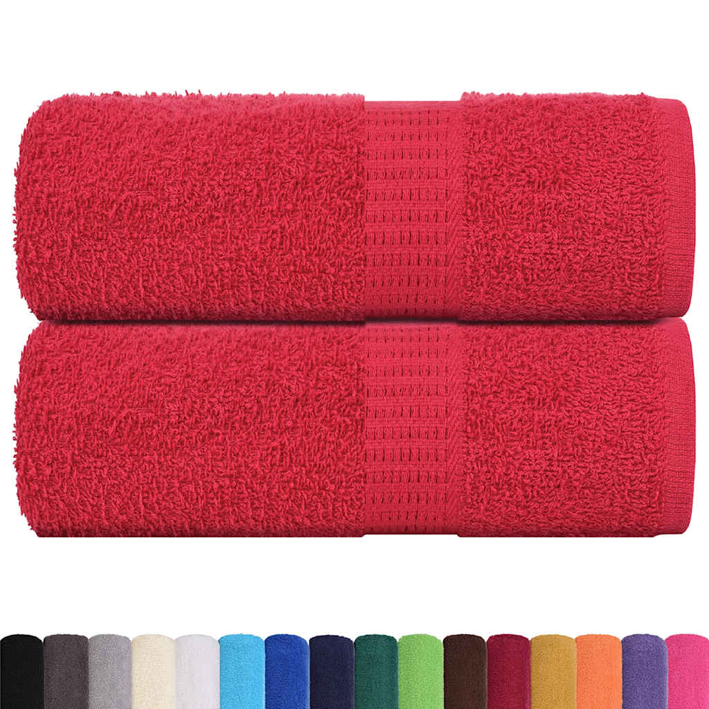 VidaXL Seifentücher, 2 Stück, 30 x 30 cm, 360 g/m², 100 % Baumwolle, Rot