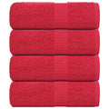 Vidaxl washandjes frogn 4 st 30x30 cm 360 g m² rood