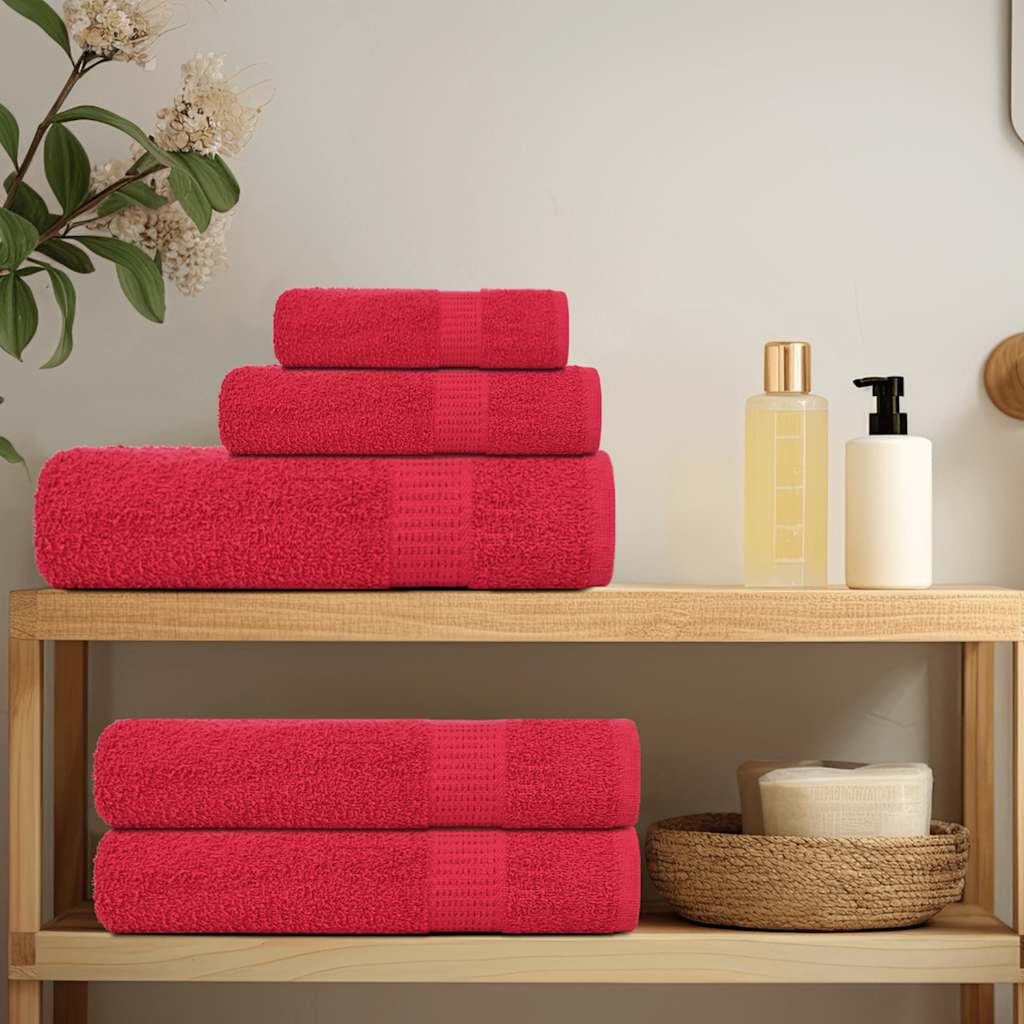 Vidaxl douchehanddoeken frogn 2 st 70x140 cm 360 g m² rood