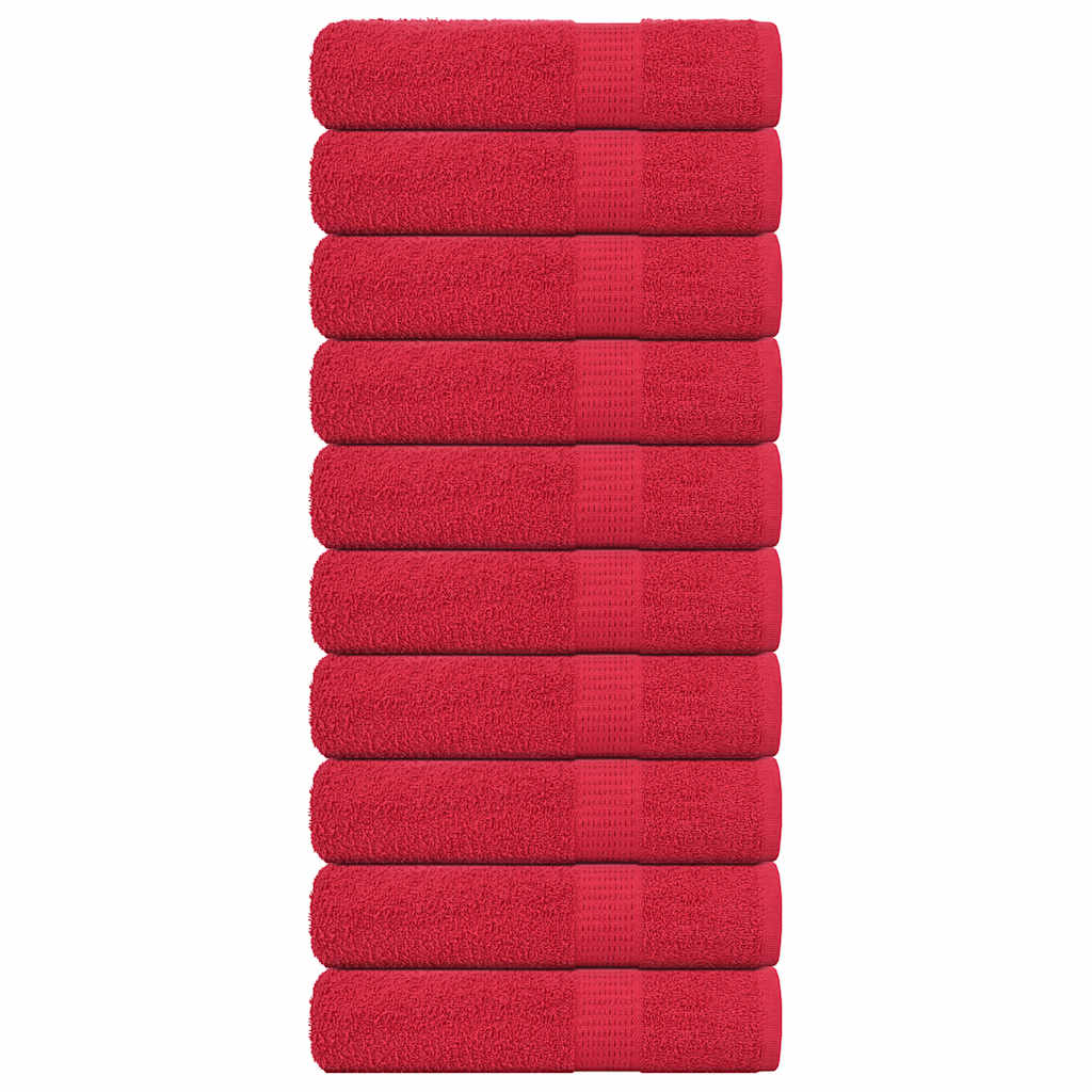 Vidaxl badhanddoeken frogn 10 st 100x150 cm 360 g m² rood