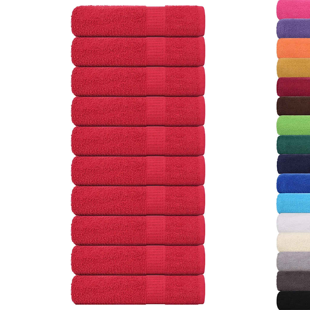 Vidaxxl Badetücher 10 ST 100x150 cm 360 g m² 100 % Baumwollerot